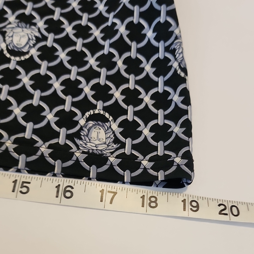 Versace Black and White Geometric Long Sleeve Top - Picture 14 of 15